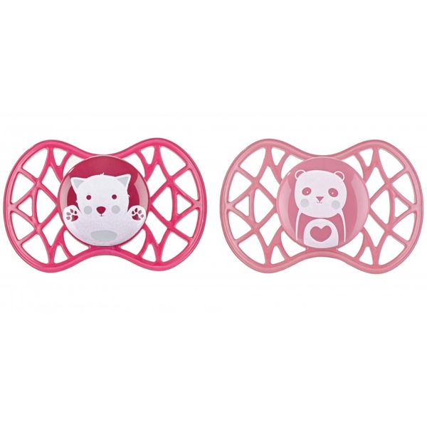 Силіконова ортодонтична пустушка Nuvita Air55 Explorer Кіт та Панда, 6-12 міс., 2 шт. (NV7086F) - Pampik