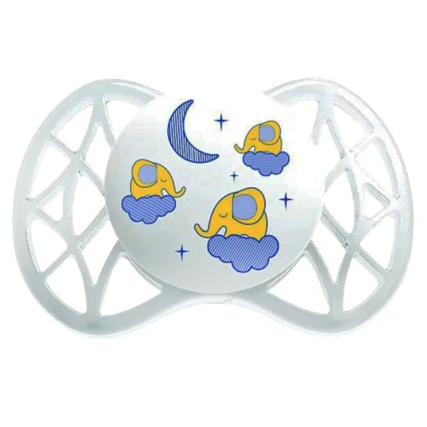 Силіконова симетрична пустушка Nuvita Air, світиться в темряві, 0-3 міс., 2 шт. (NV7063) - Pampik - 2