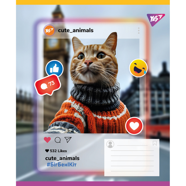 Набор тетрадей Yes Cute animals А5, в линию, 24 листа, 20 шт. (767730) - Pampik - 4