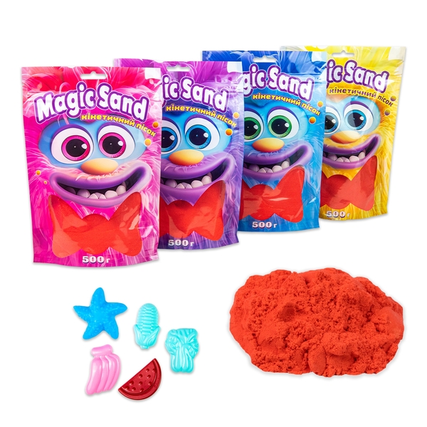Кинетический песок Strateg Magic Sand красный, 500 г (39403-6) - Pampik - 3