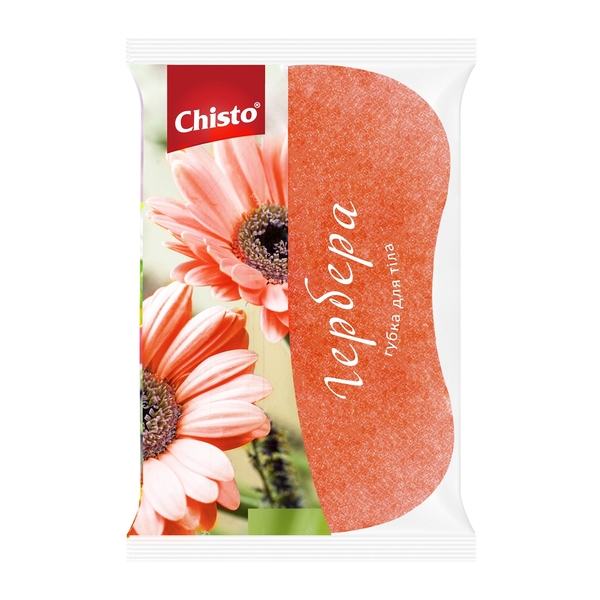 Губка банна Чисто Гербера, кораловий - Pampik