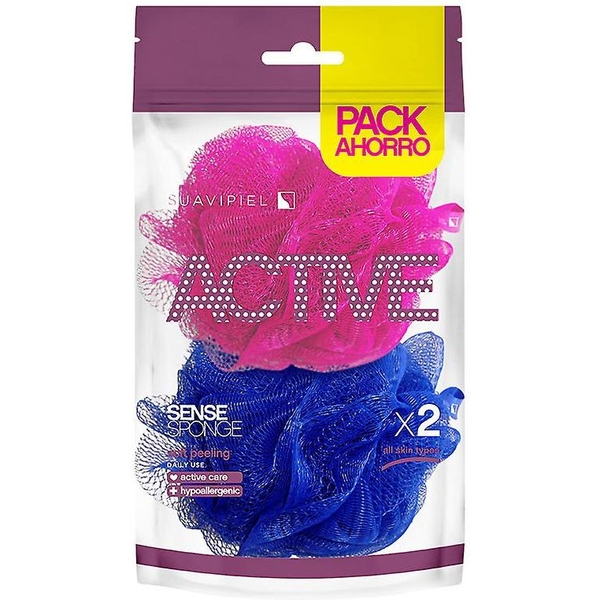 Мочалка для душу Suavipiel Active Sense, 2 шт. - Pampik