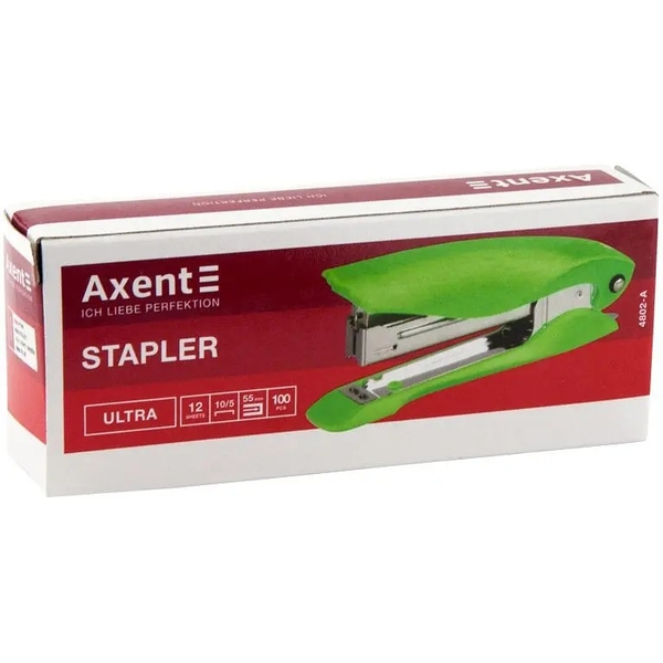 Степлер канцелярський Axent Ultra №10/5, 12 аркушів, рожевий (4802-10-A) - Pampik - 3
