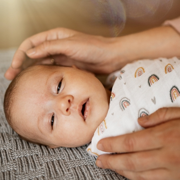 Пелюшки Petite & Mars Misty Rose Rainbows, бамбукові з мусліну, 120х120 см, 2 шт., білий з рожевим (417362) - Pampik - 7