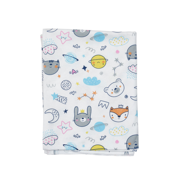 Пелюшка Twins Cosmo, трикотаж, 110х90 см, різнокольоровий (1601-PTT-110/90-20С) - Pampik