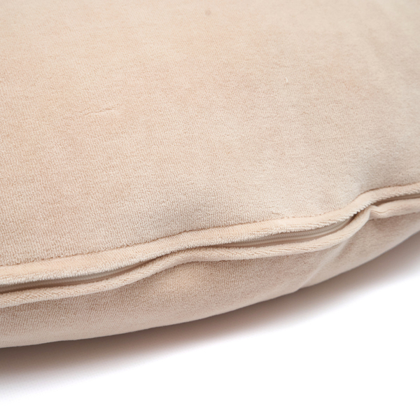 Чохол на подушку для вагітних Twins Multi, велюр бавовняний, 190х35 см, кремовий (1203-CTVe-205) - Pampik - 3