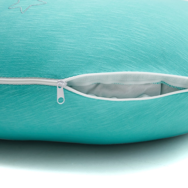 Подушка для вагітних та годування Twins Moon, трикотаж, 60х68х18 см, бирюзовий (1204-TM-03) - Pampik - 3