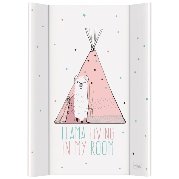 Пеленальная доска Ceba Baby Lolly Polly Lama, 50x70 см, белый с розовым (W-203-120-607) - Pampik