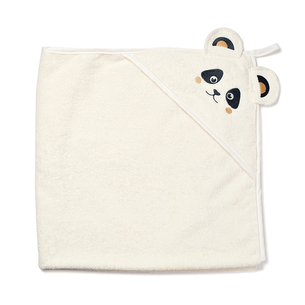Полотенце-уголок Twins Панда, 100x100 см, бежевый (1500-TANP-02) - Pampik
