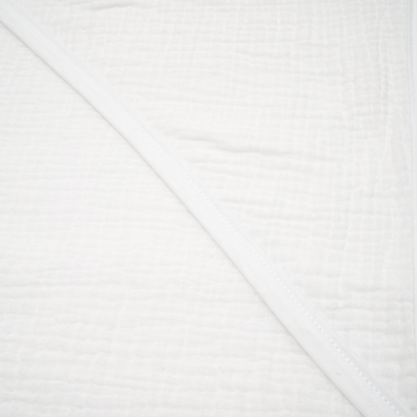 Полотенце-уголок Twins, муслиновое, 100x100 см, белый (1502-TM-01) - Pampik - 2