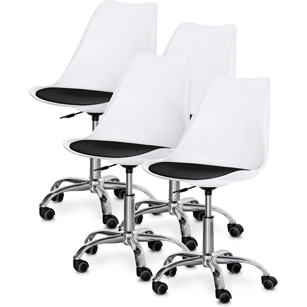 Комплект (4шт) крісло Evo-Kids Capri White / Black (арт H-231 W/B-Х4) - Pampik