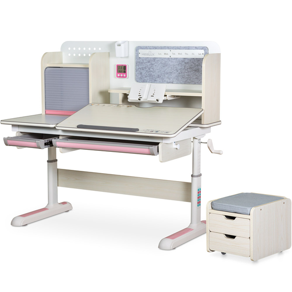 Детский стол Mealux Winnipeg Multicolor Plus MG Pink (арт. BD-630 MG+PN с тумбой) - Pampik - 3