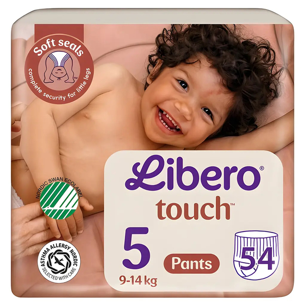 Підгузки-трусики Libero Touch Pants 5 (9-14 кг), 54 шт. - Pampik