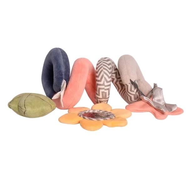 М'яка розвиваюча іграшка-підвіска Tikiri 77229 Спіраль, бежевий (24973) - Pampik - 2