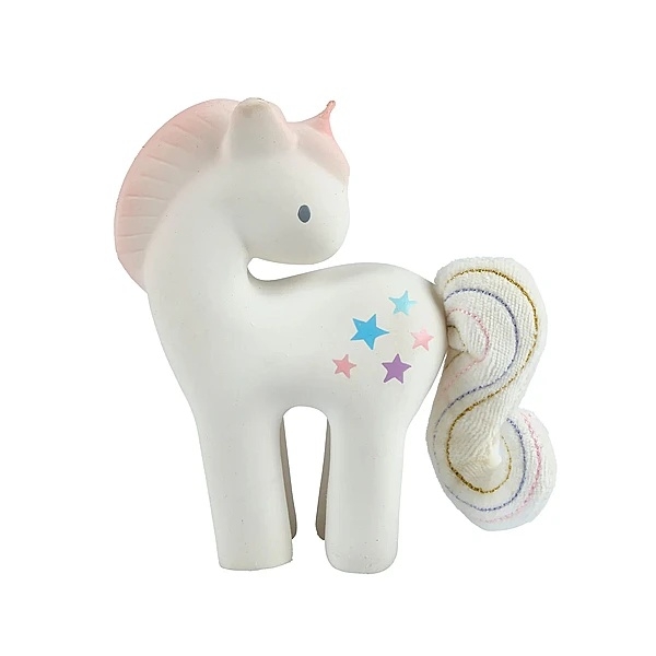 Брязкальце-прорізувач Tikiri 95603 Єдиноріг, каучук, білий (24968) - Pampik - 4