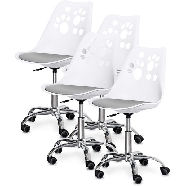 Комплект (4шт) дитяче крісло Evo-Kids Indigo White/Grey (арт H-232 W/G-Х4) - Pampik