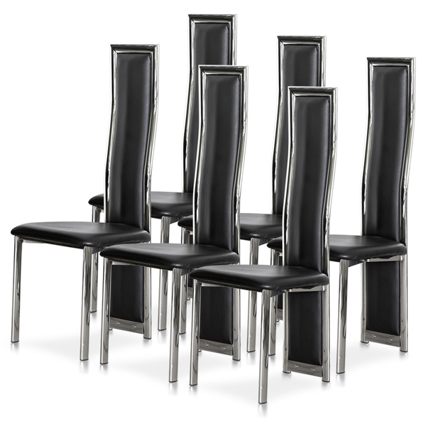 Крісло Hommex Diana X6 Black (арт. MC-081-Х6) - оббивка екошкіра / колір чорний / 6 шт. - Pampik