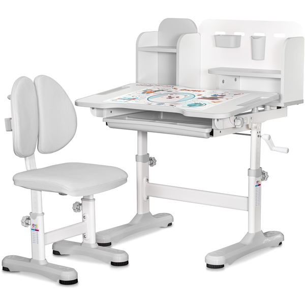 Комплект меблів (стіл + стілець + полиця) Mealux BD-28 Panda Grey (арт. BD-28 G) - Pampik - 2