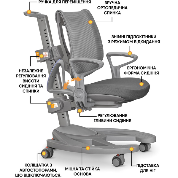 Дитяче крісло Mealux Galaxy G (арт.Y-1030 G) - Pampik - 2