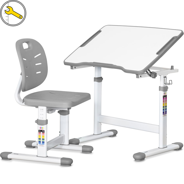 Комплект Evo-kids (стіл+стілець) Evo-03 Ergo Grey (арт. Evo-03 Ergo G) - Pampik