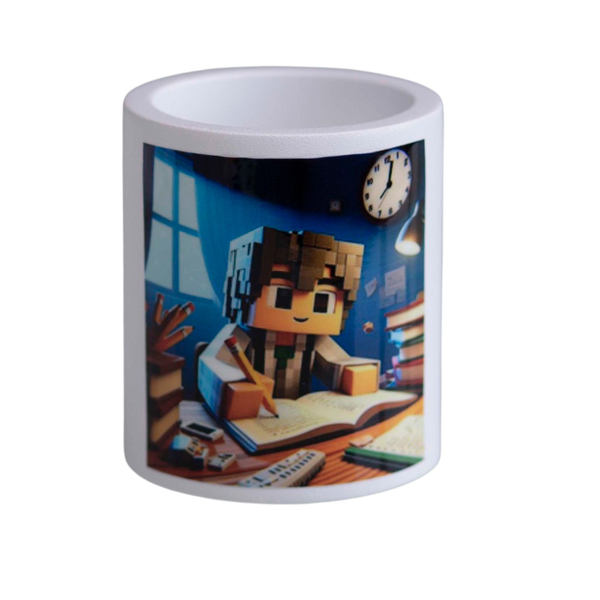 Стакан-органайзер Cute РИСУНОК белый Стандарт Minecraft Школьник - Pampik