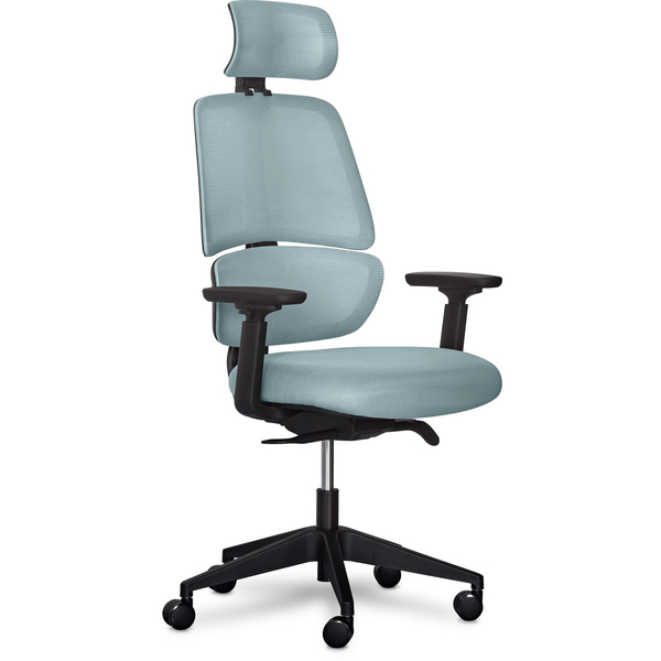 Крісло Mealux Leo Air Plus Grey / Blue (арт.Y-546 KBGL) - Pampik