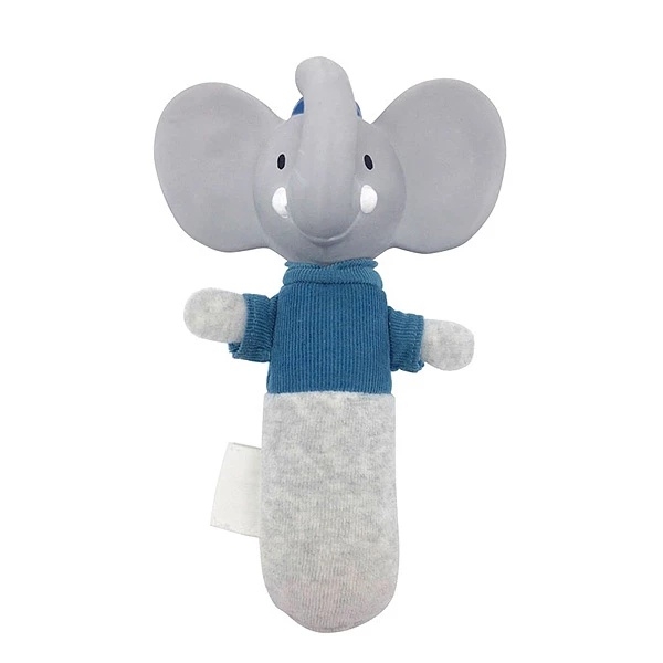 Мягкая погремушка-пищалка Tikiri 78103, синий (24958) - Pampik