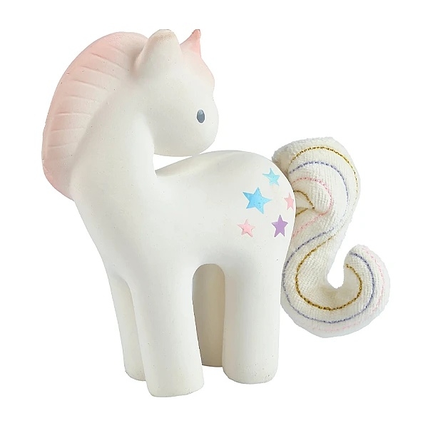 Брязкальце-прорізувач Tikiri 95603 Єдиноріг, каучук, білий (24968) - Pampik - 6