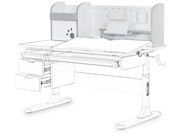 Полиця-надбудова для столу Mealux Hamilton (BD-680/2 WG) - Pampik