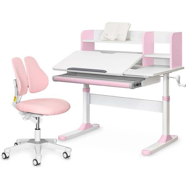 Комплект парта Evo-Kids TH-330 Pink + крісло Evo-kids Mio Lite KP (арт.TH-330 W/PN + Y-208 KP) - Pampik