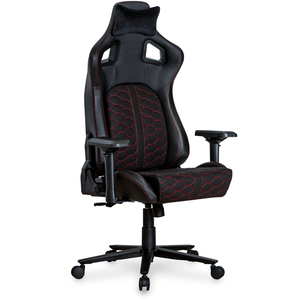 Геймерське крісло Cyberlux Hermes Fabric Black Red (арт. GM-403 B/R) - Pampik