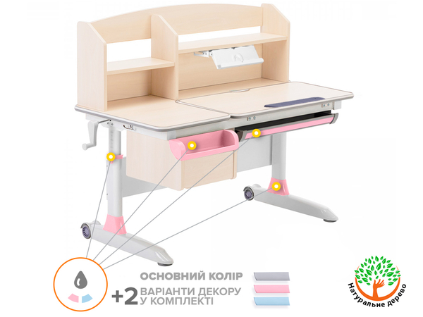 Дитячий стіл ErgoKids Romana MG Multicolor (арт. Evo-70 MG/MC) - Pampik - 2