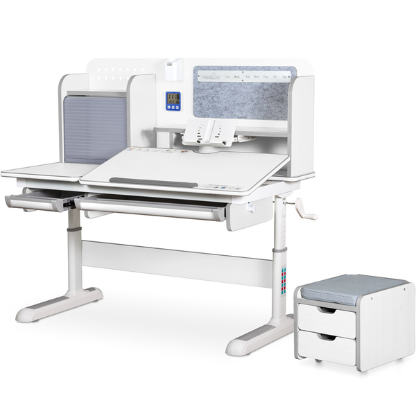 Дитячий стіл Mealux Winnipeg Multicolor Plus WG Grey (арт. BD-630 WG з тумбою) - Pampik - 2