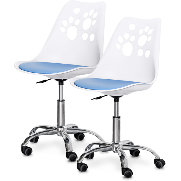 Комплект (2шт) дитяче крісло Evo-Kids Indigo White/Blue (арт H-232 W/BL-Х2) - Pampik