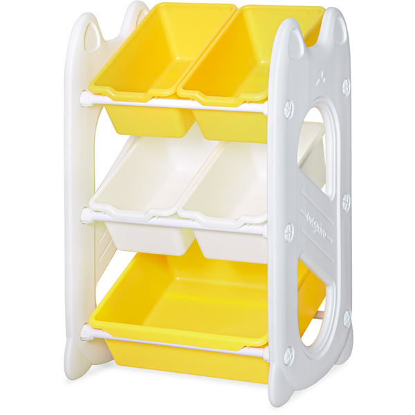 Стелаж Mealux Coral Mini Yellow (арт. KD-E021 Yellow) - Pampik