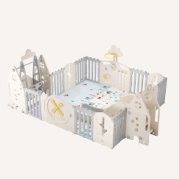 Манеж для дітей Mealux Forto Grey (арт. KD-C051 Grey / White) - Pampik