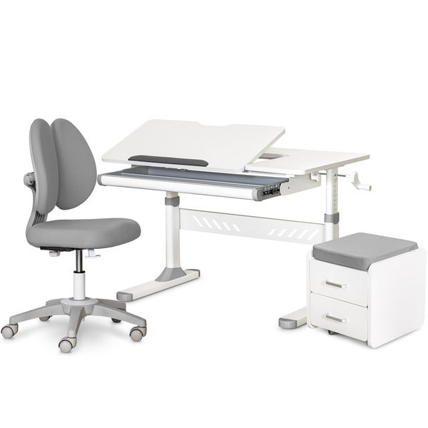 Комплект (L) Evo-кids TH-310 Grey (парта + крісло + тумба) (арт. TH-310 + Y-412 Lite + BD C3_GREY) - Pampik