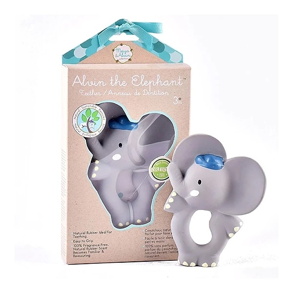 Прорезыватель Tikiri 78314 Слоник, каучук, серый (22561) - Pampik - 2