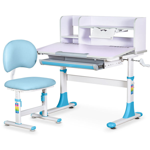 Комплект меблів Evo-kids (стіл+стілець+полиця) BD-22 BL - Pampik