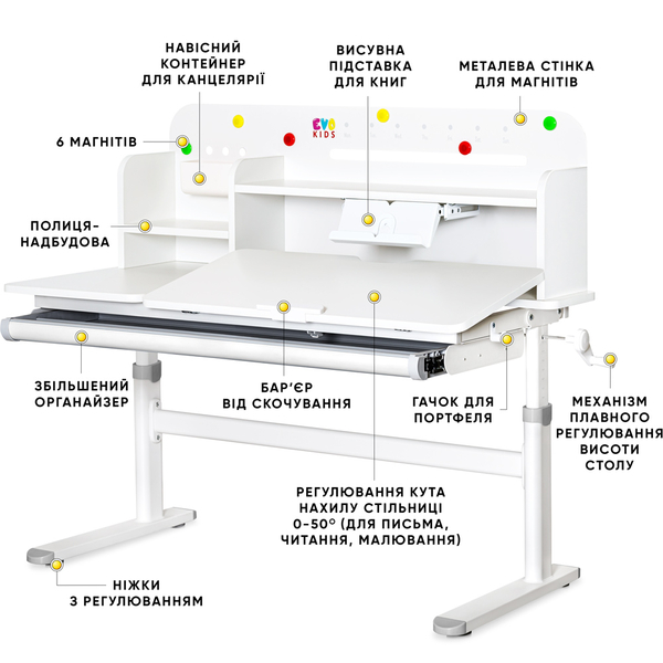Детский стол Evo-kids TH-360 Grey (арт.TH-360 WG/G) - Pampik - 2