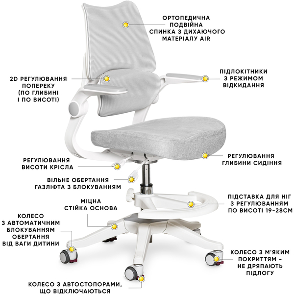 Дитяче крісло Fantasy Air G (арт.Y-608 G) - Pampik - 2