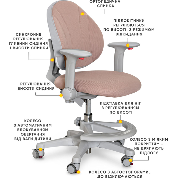 Дитяче крісло Evo-kids Mio-BR (арт.Y-407 BR) - Pampik - 2