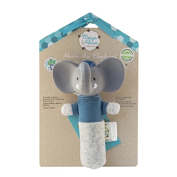 Мягкая погремушка-пищалка Tikiri 78103, синий (24958) - Pampik - 2