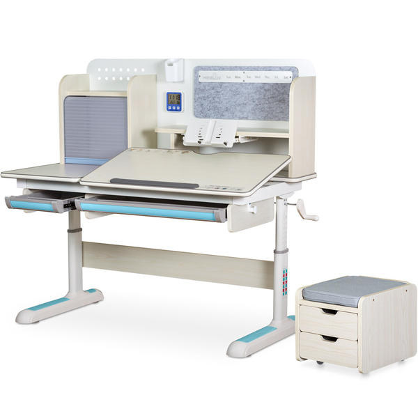 Детский стол Mealux Winnipeg Multicolor Plus MG Blue (арт. BD-630 MG+BL с тумбой) - Pampik - 2