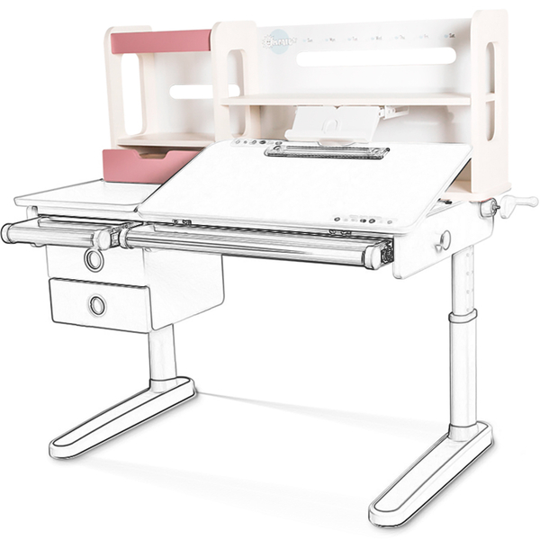 Полиця - надбудова до парти Oxford Wite (арт.Shelf Wite BD-930-2 PN) - Pampik