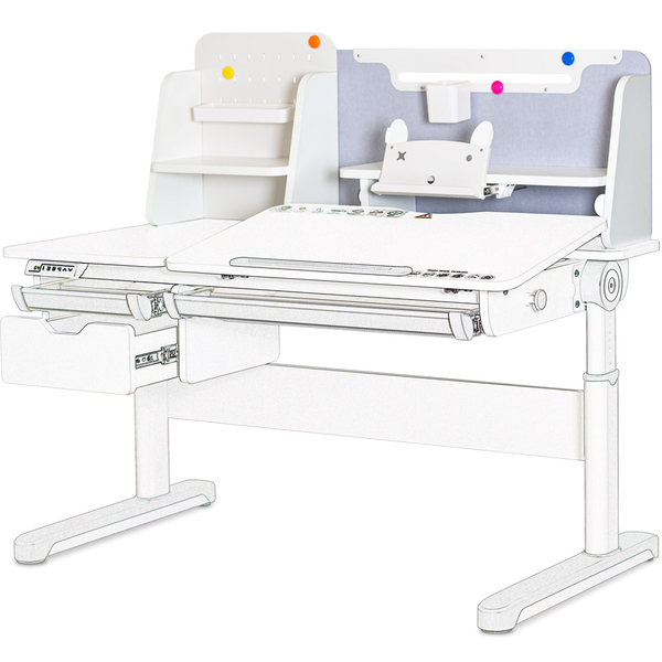 Полка – надстройка к столу BD-730 Серая (арт. Bookshalf BD-730 Grey) – коробка 1 шт. - Pampik