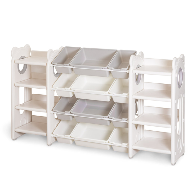 Стеллаж для книг и игрушек Mealux Oliver (арт. KD-E028 White/Grey) - Pampik