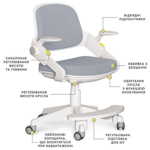 Детское кресло Mealux Vivo Dark Blue (арт.Y-618 KBL) - Pampik - 2