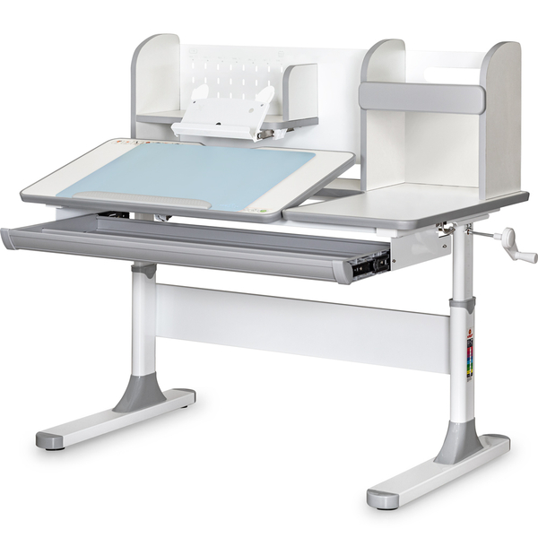 Дитячий стіл Mealux Vancouver Multicolor з полицею (арт. BD-620 W/G MC з полицею) - Pampik