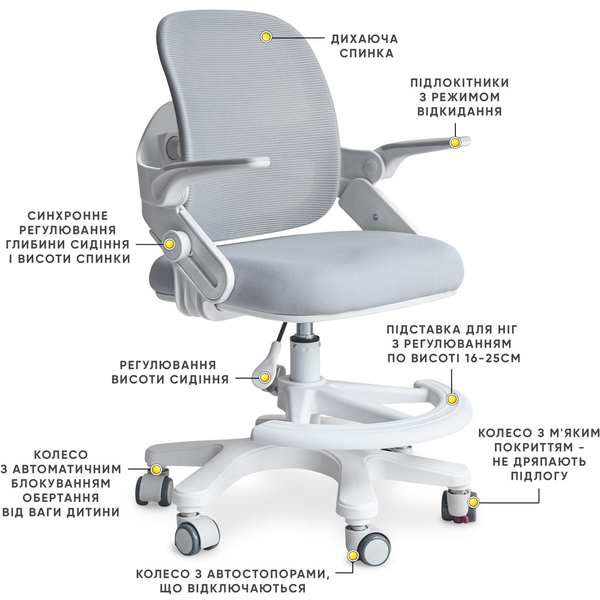 Крісло Mealux Neo Air Grey (арт.Y-308 G) - Pampik - 2